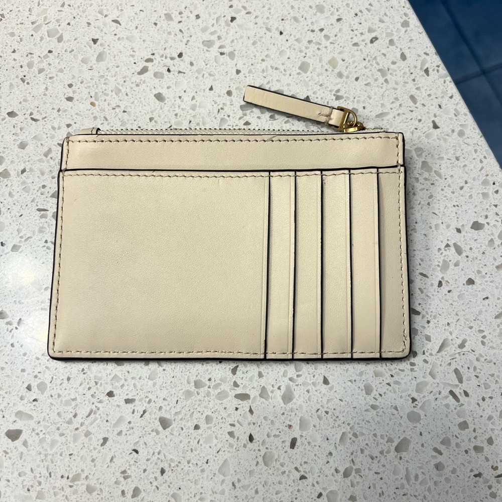 Tory Burch Cream and Brown Floral Crossbody Bag set with card holder - Picture 12 of 13